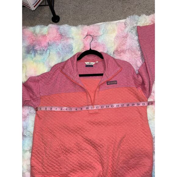Vineyard Vines Shep Shirt Quarter Zip Pink Large EUC - Picture 5 of 11